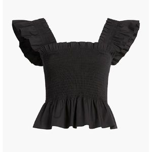 NWOT Hill House Home Paz Top in Black Poplin